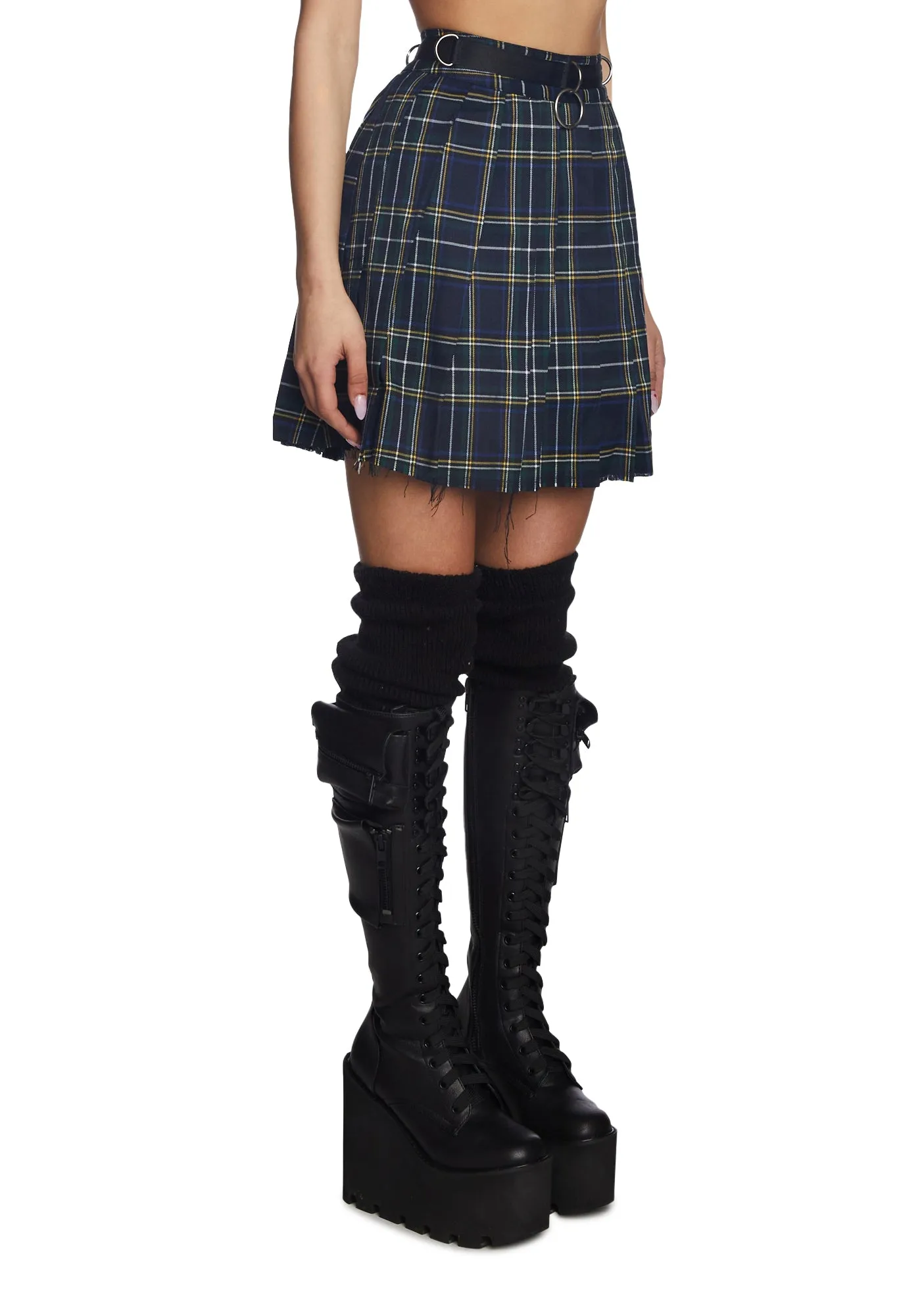 Dress Code Plaid Skirt-