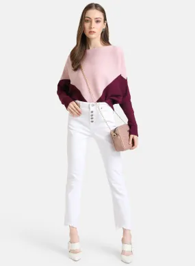 Dual Color Batwing Pullover