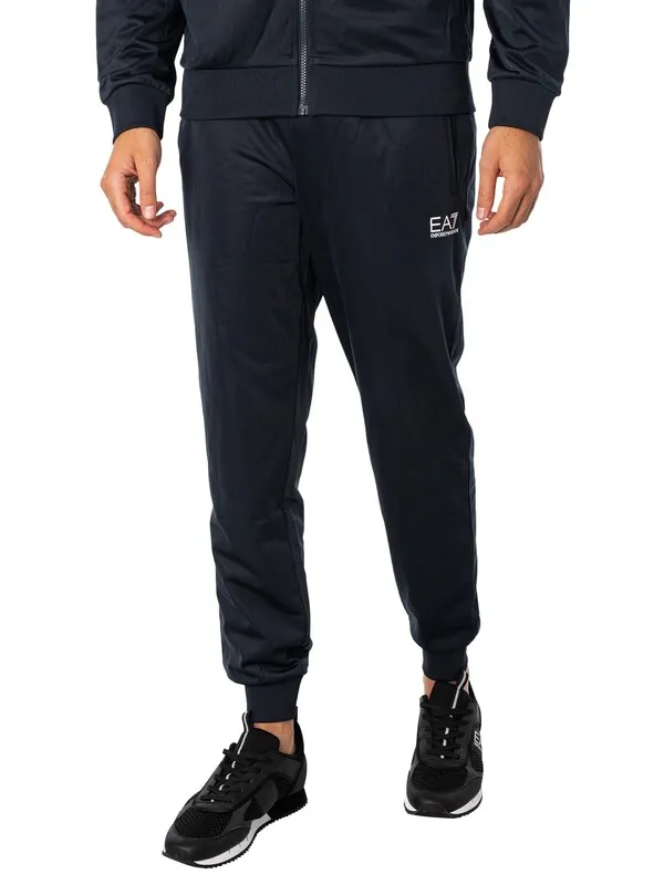 EA7 Funnel Neck Zip Tracksuit - Night Blue