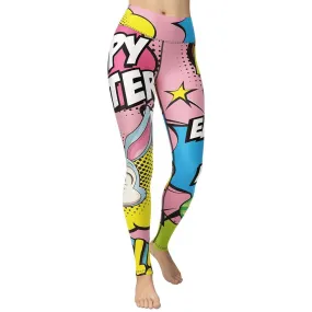 Easter Pop Art Yoga Leggings