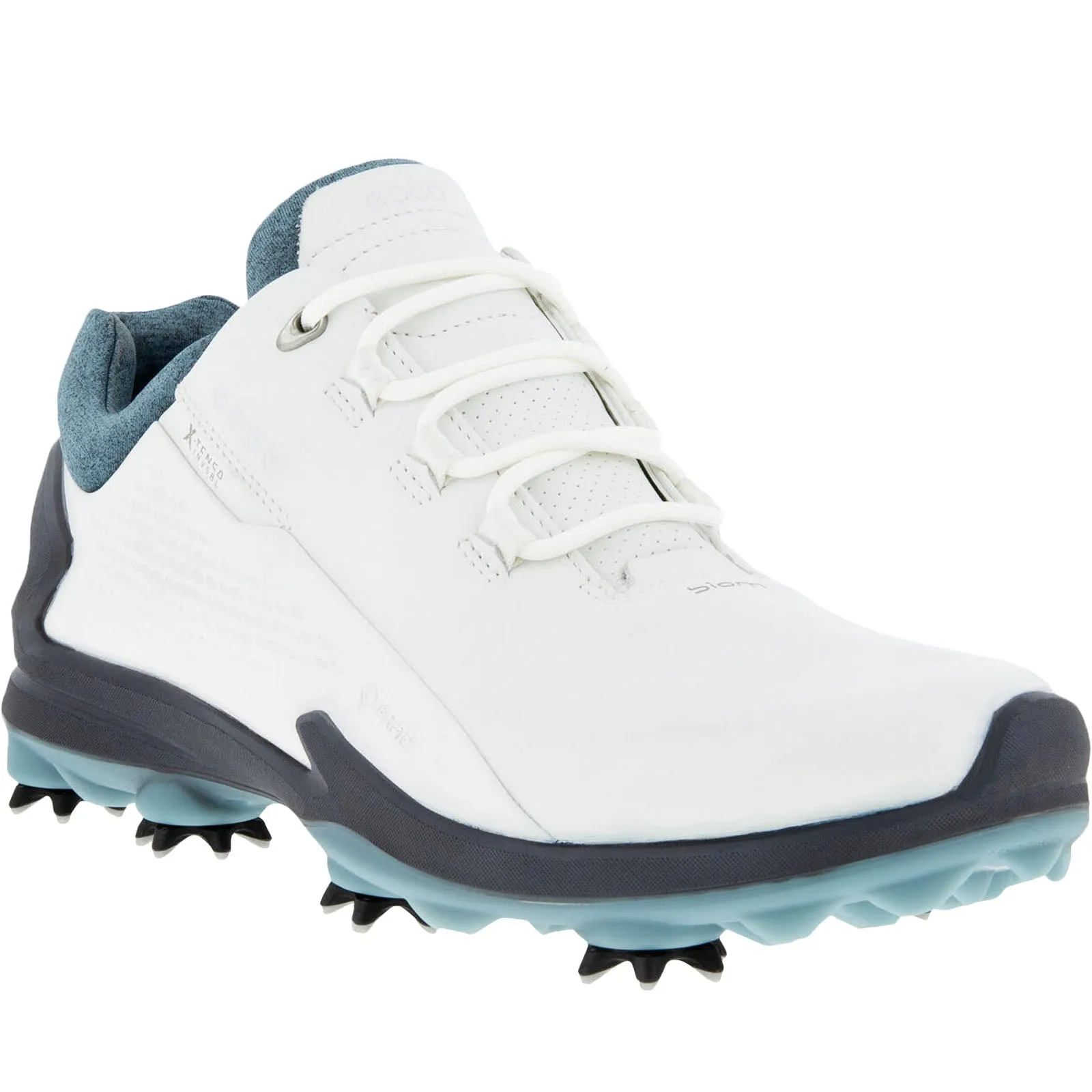 ECCO Mens Biom G 3 GTX Gore-Tex Leather Golf Shoes - White/Trooper