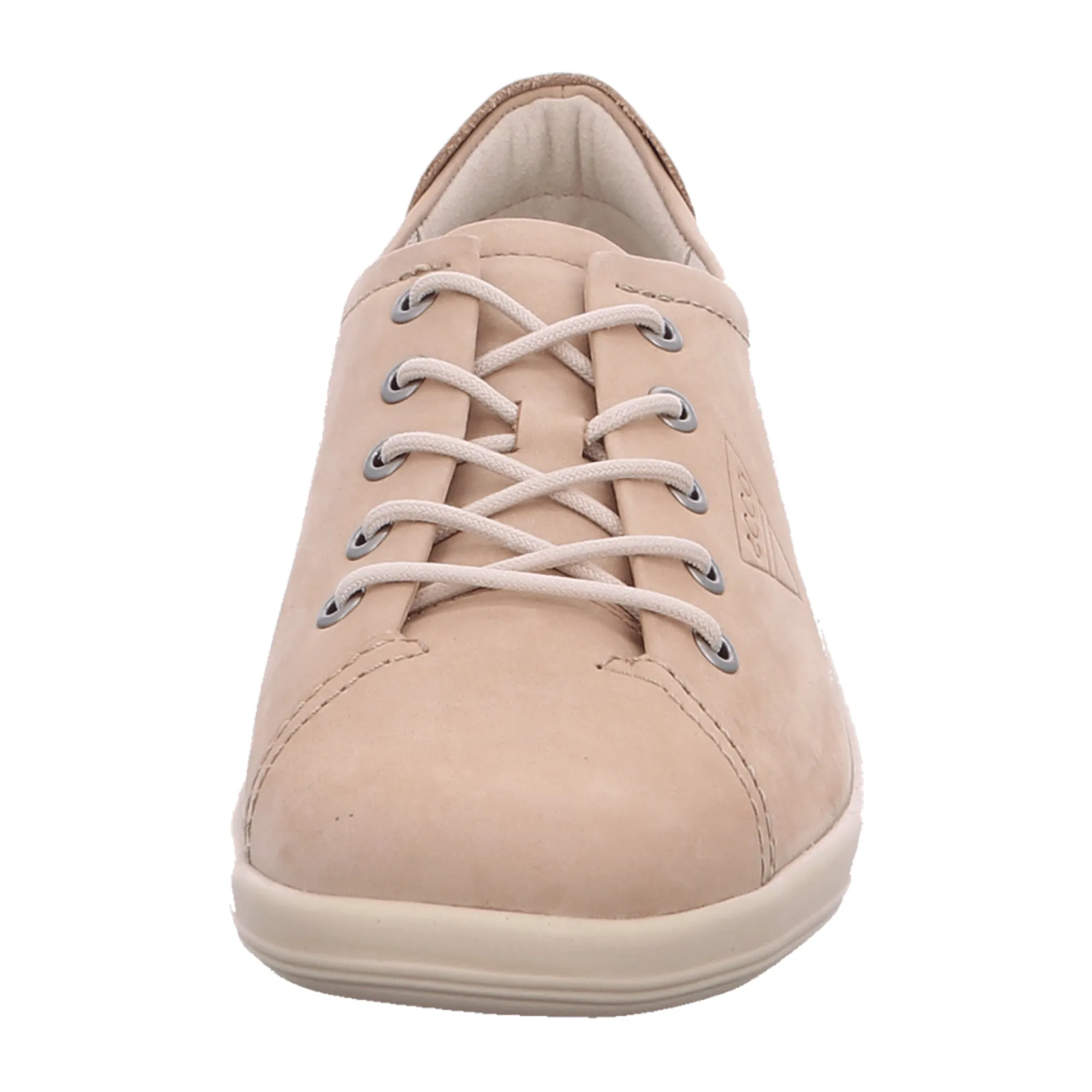 Ecco Soft 2.0 Women's Comfortable Leather Sneakers, Beige