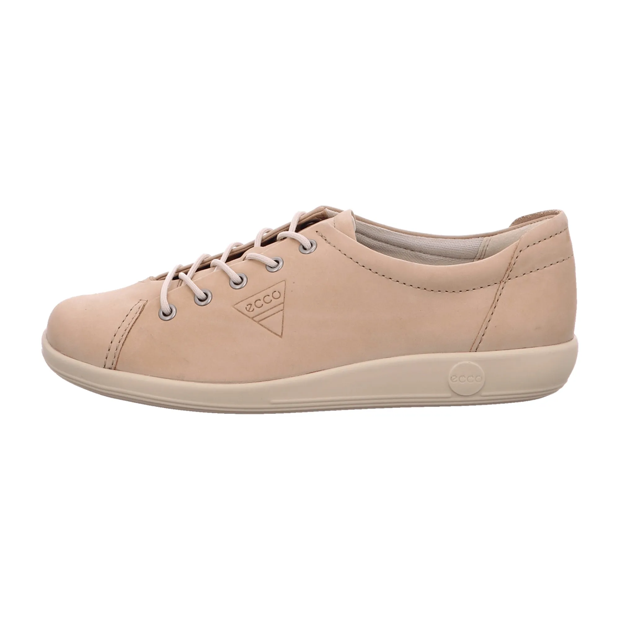 Ecco Soft 2.0 Women's Comfortable Leather Sneakers, Beige