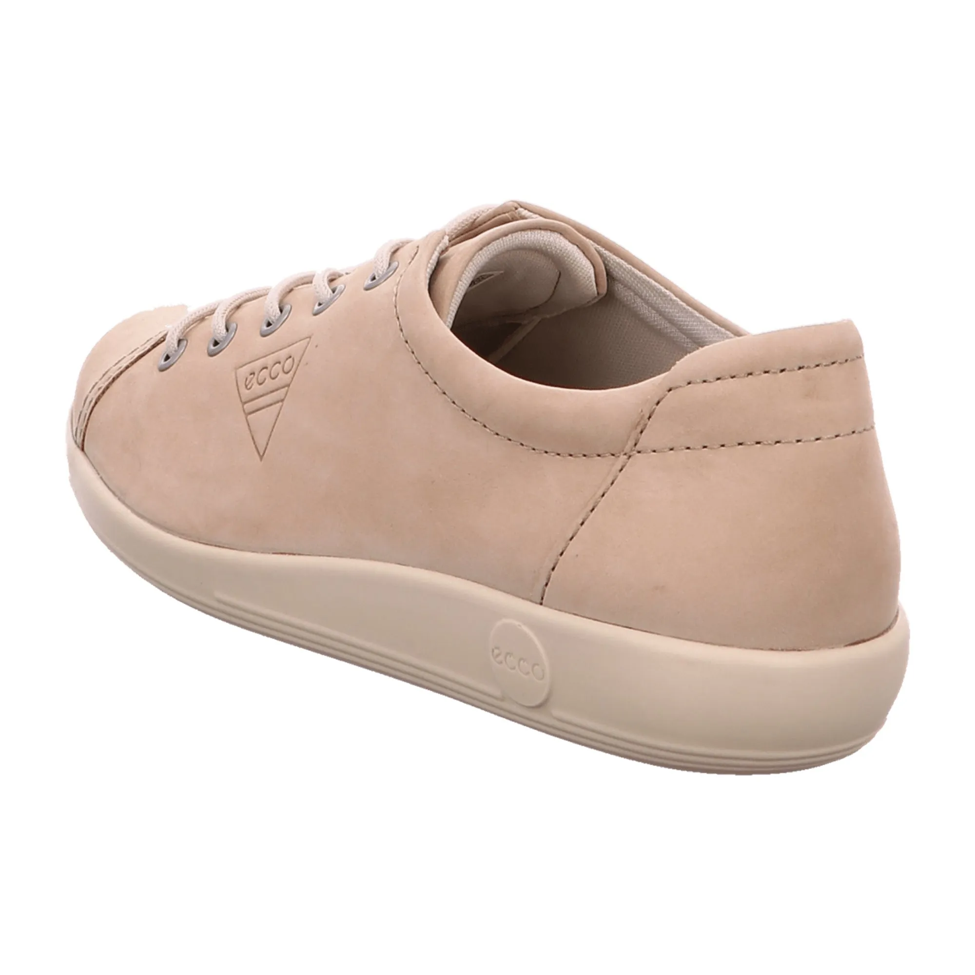 Ecco Soft 2.0 Women's Comfortable Leather Sneakers, Beige