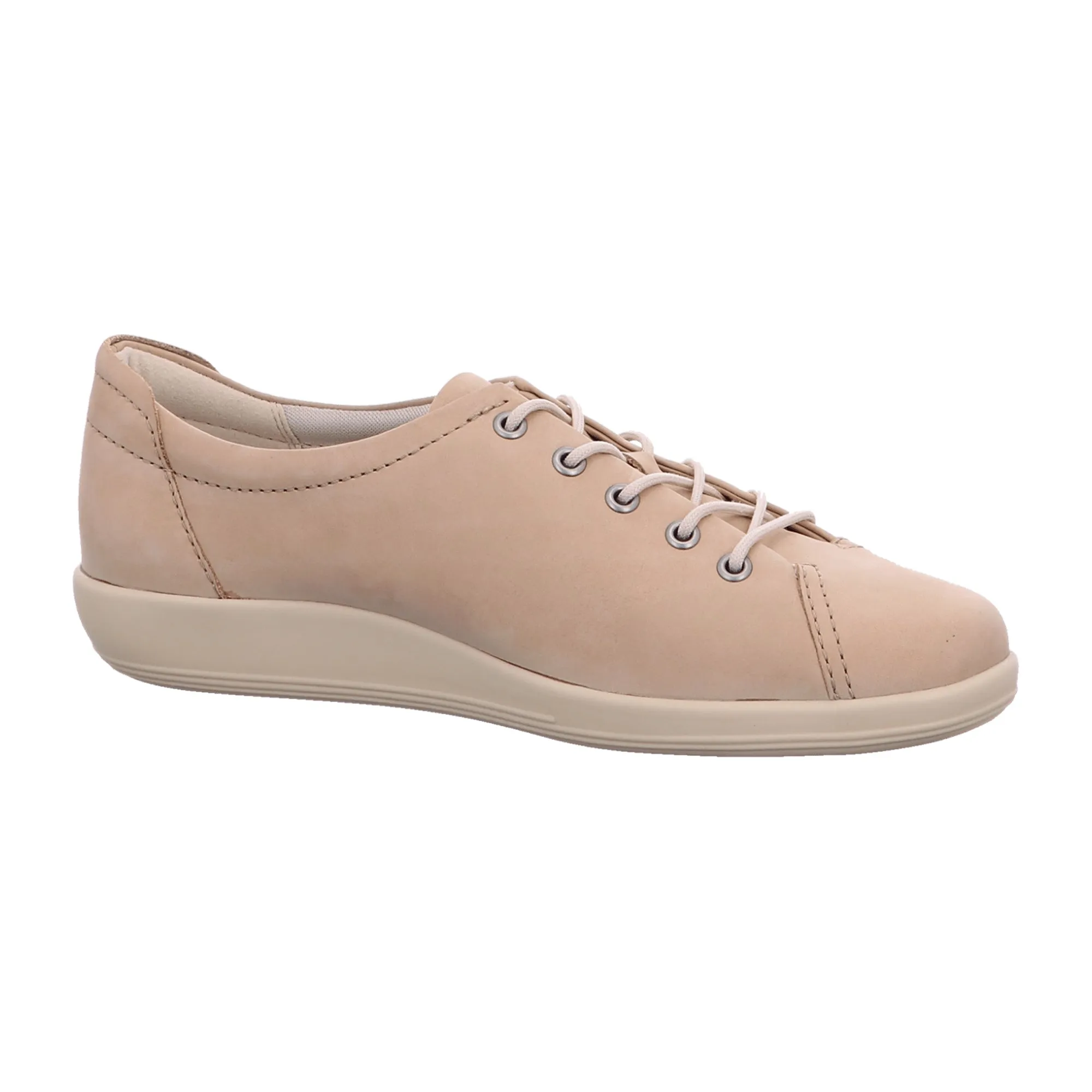 Ecco Soft 2.0 Women's Comfortable Leather Sneakers, Beige