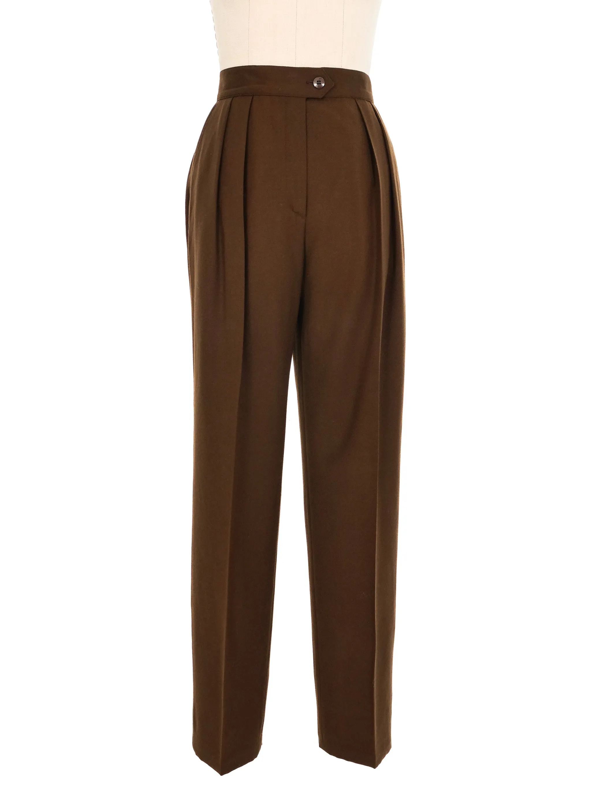 Escada Chocolate High Waisted Trousers