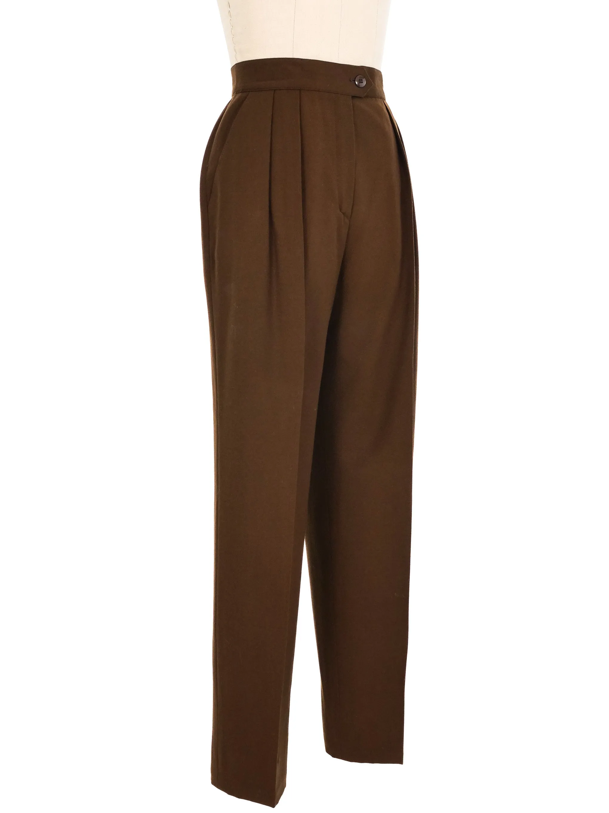 Escada Chocolate High Waisted Trousers