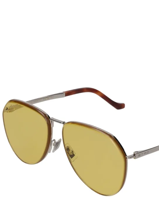 Etro   Luxury metal aviator sunglasses 