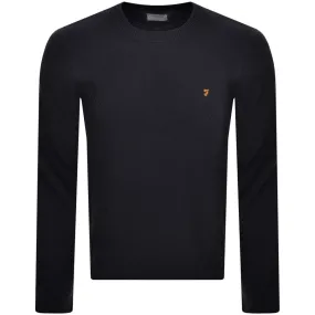 Farah Vintage Edwards Crew Neck Jumper Blue