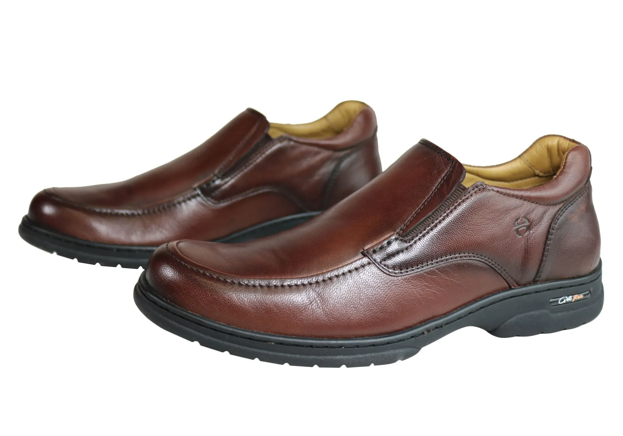 Ferricelli Vinnie Mens Leather Slip On Comfort Shoes Made In Brazil