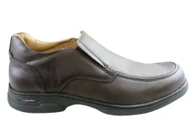 Ferricelli Vinnie Mens Leather Slip On Comfort Shoes Made In Brazil