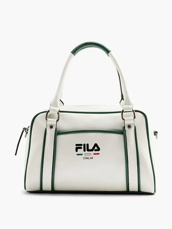 FILA  Fila Italia White and Green Contrast Handbag with Adjustable Shoulder Strap