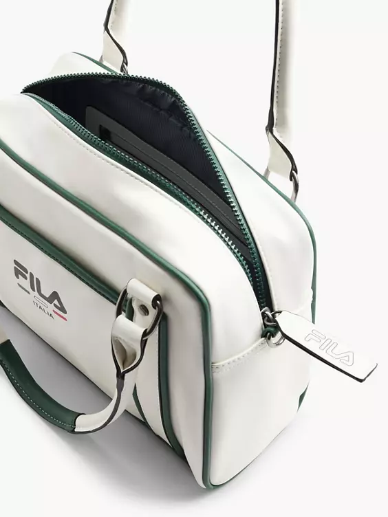 FILA  Fila Italia White and Green Contrast Handbag with Adjustable Shoulder Strap