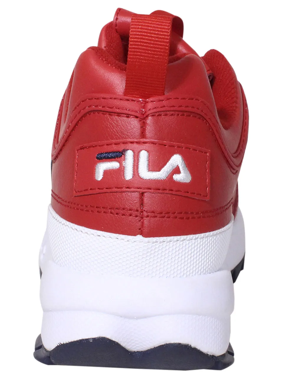 Fila Men's Disruptor-II-Premium Sneakers Premium Trainers White/Navy/Red Sz: 12