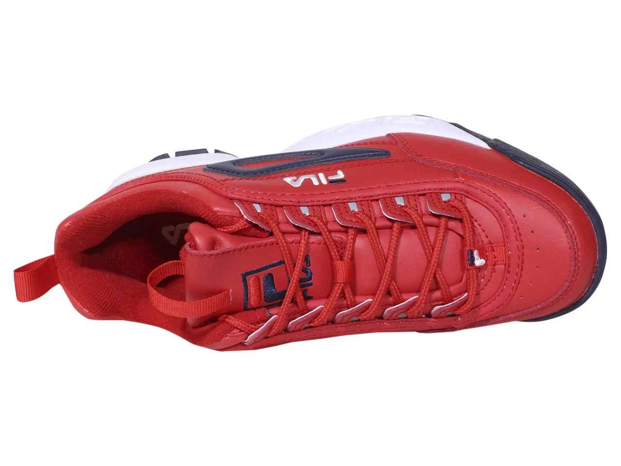 Fila Men's Disruptor-II-Premium Sneakers Premium Trainers White/Navy/Red Sz: 12