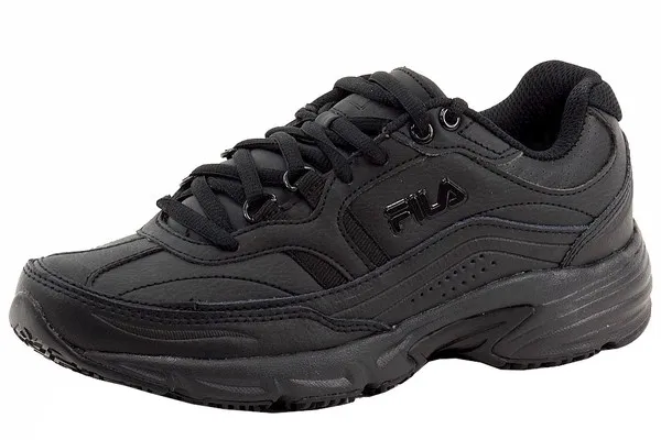 Fila Women's Memory Workshift Sneakers Slip Resistant Trainers Black Sz: 6.5W