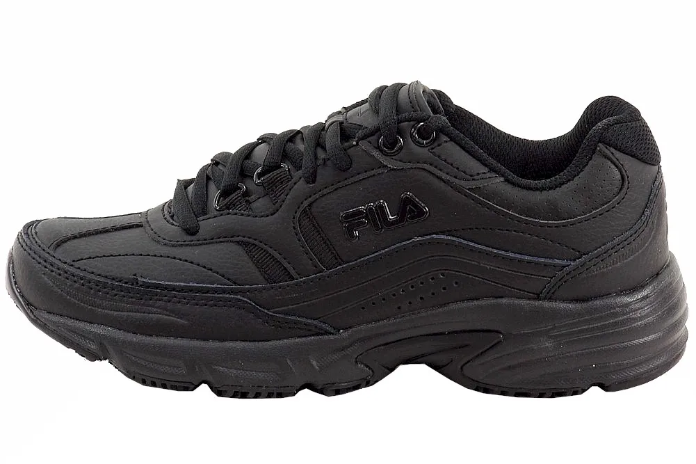 Fila Women's Memory Workshift Sneakers Slip Resistant Trainers Black Sz: 6.5W