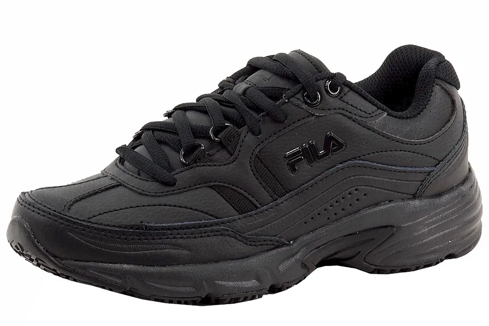 Fila Women's Memory Workshift Sneakers Slip Resistant Trainers Black Sz: 7W