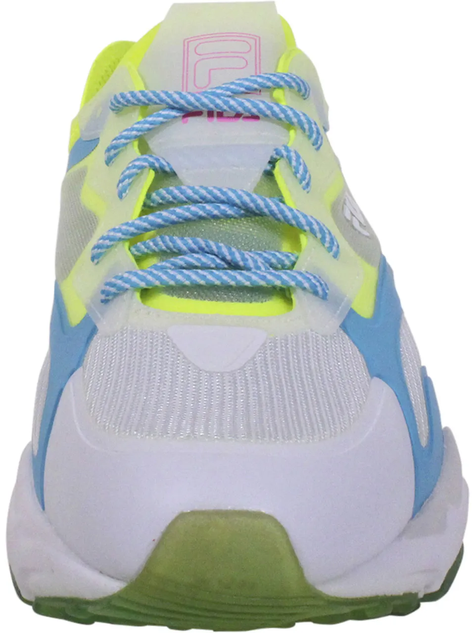 Fila Women's Ray Tracer Lite Sneakers Safety Yellow/Green Gecko/Blue Sz: 6