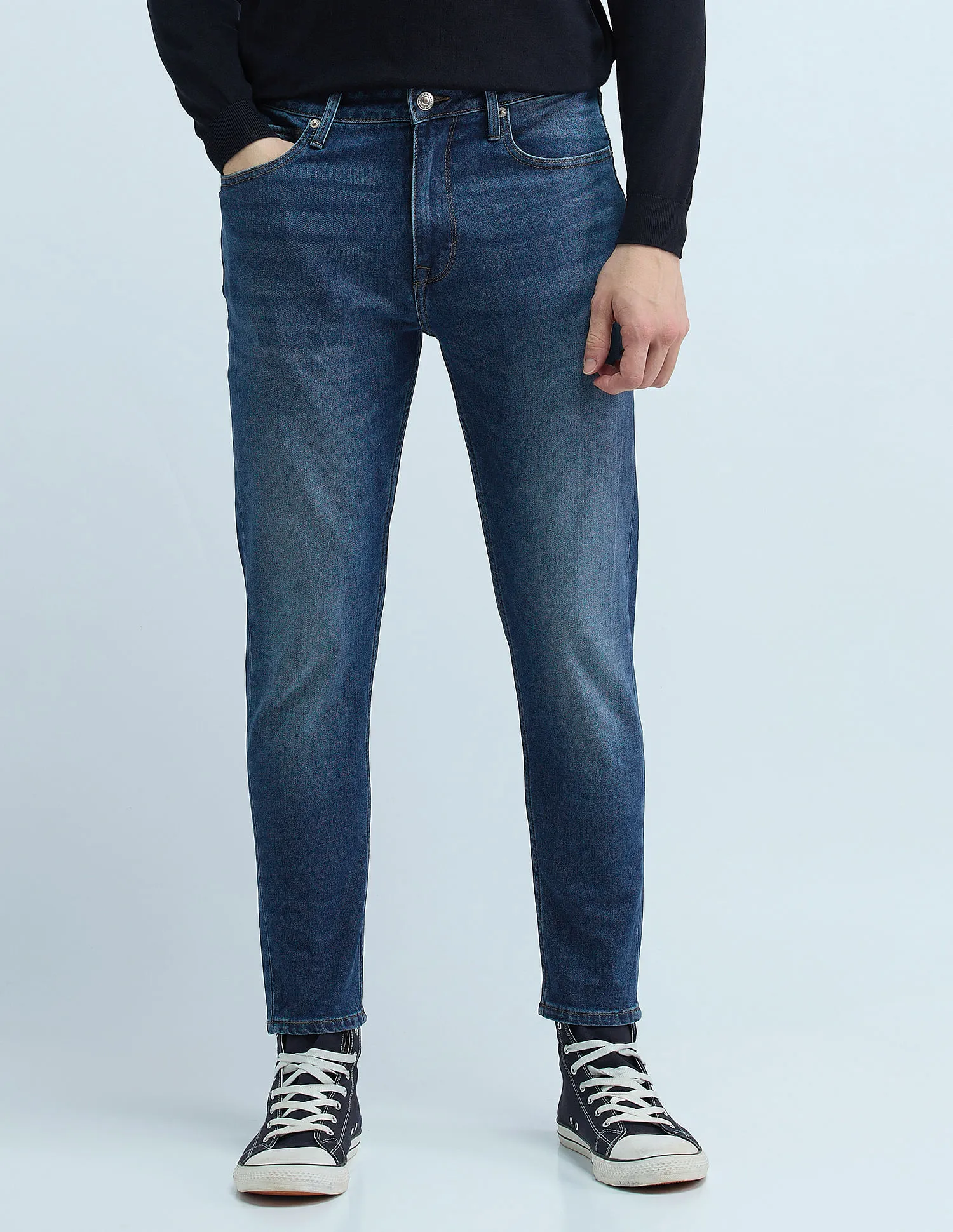 Flying Machine Mankle Relaxed Tapered Drop Crotch Jeans