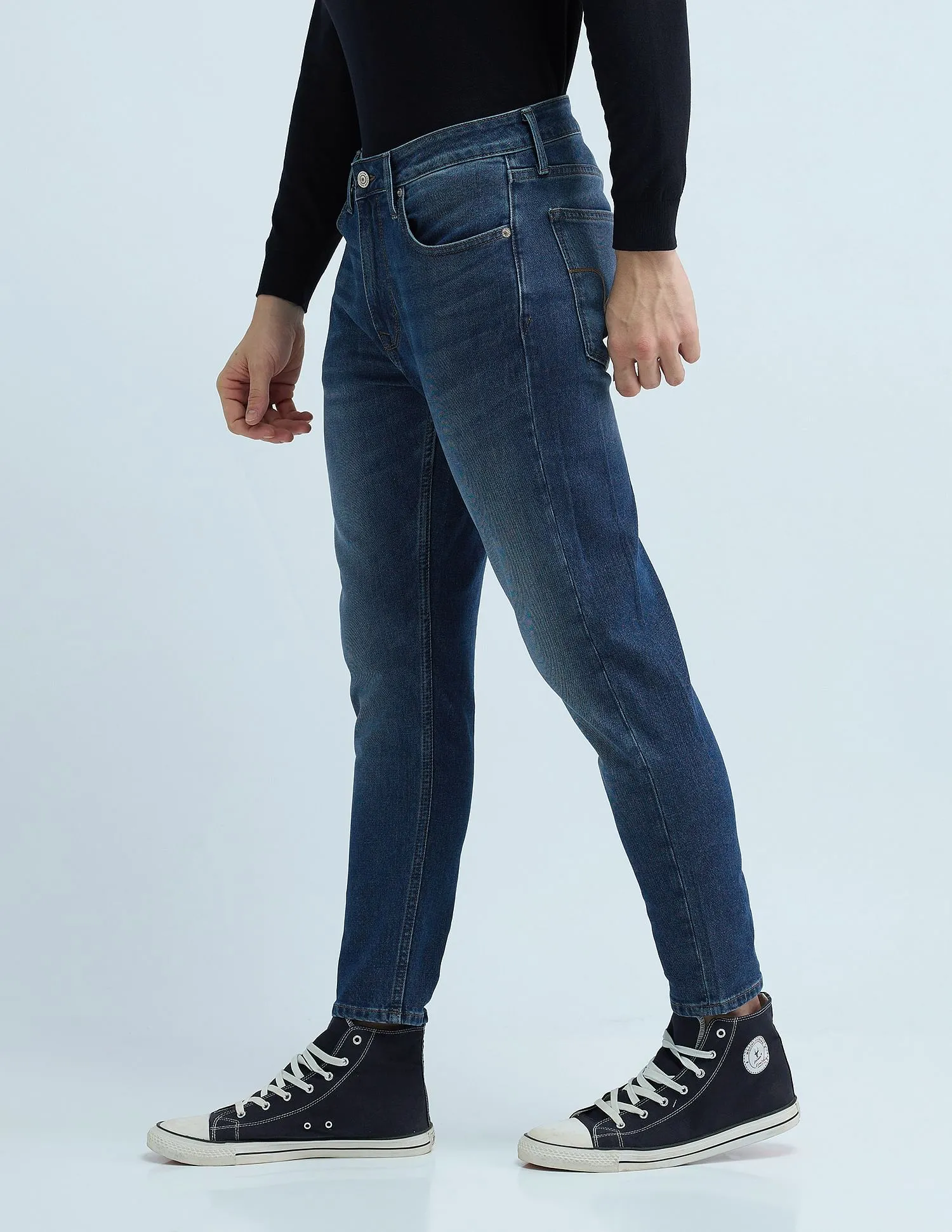 Flying Machine Mankle Relaxed Tapered Drop Crotch Jeans