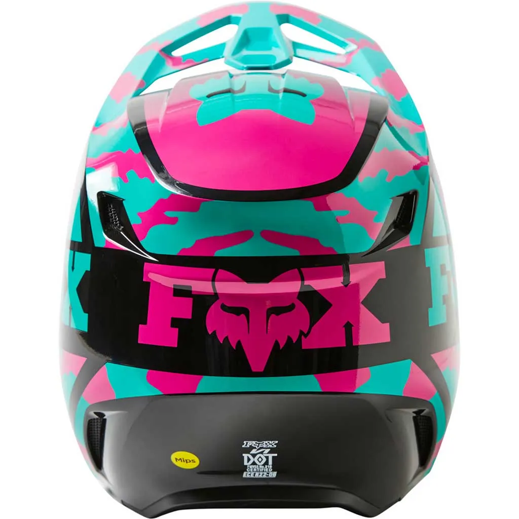 Fox - 2023 Youth V1 Nuklr Teal Helmet