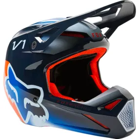 Fox - V1 Toxsyk Navy/Orange Helmet