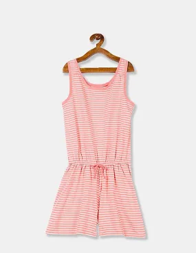 GAP Girls Pink Striped Tank Romper