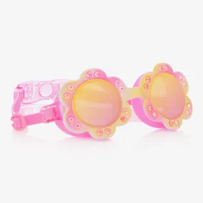 Girls Pink Flower Swimming Goggles