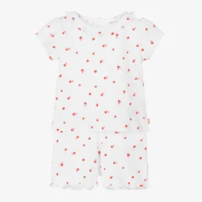 Girls White Short Pyjamas