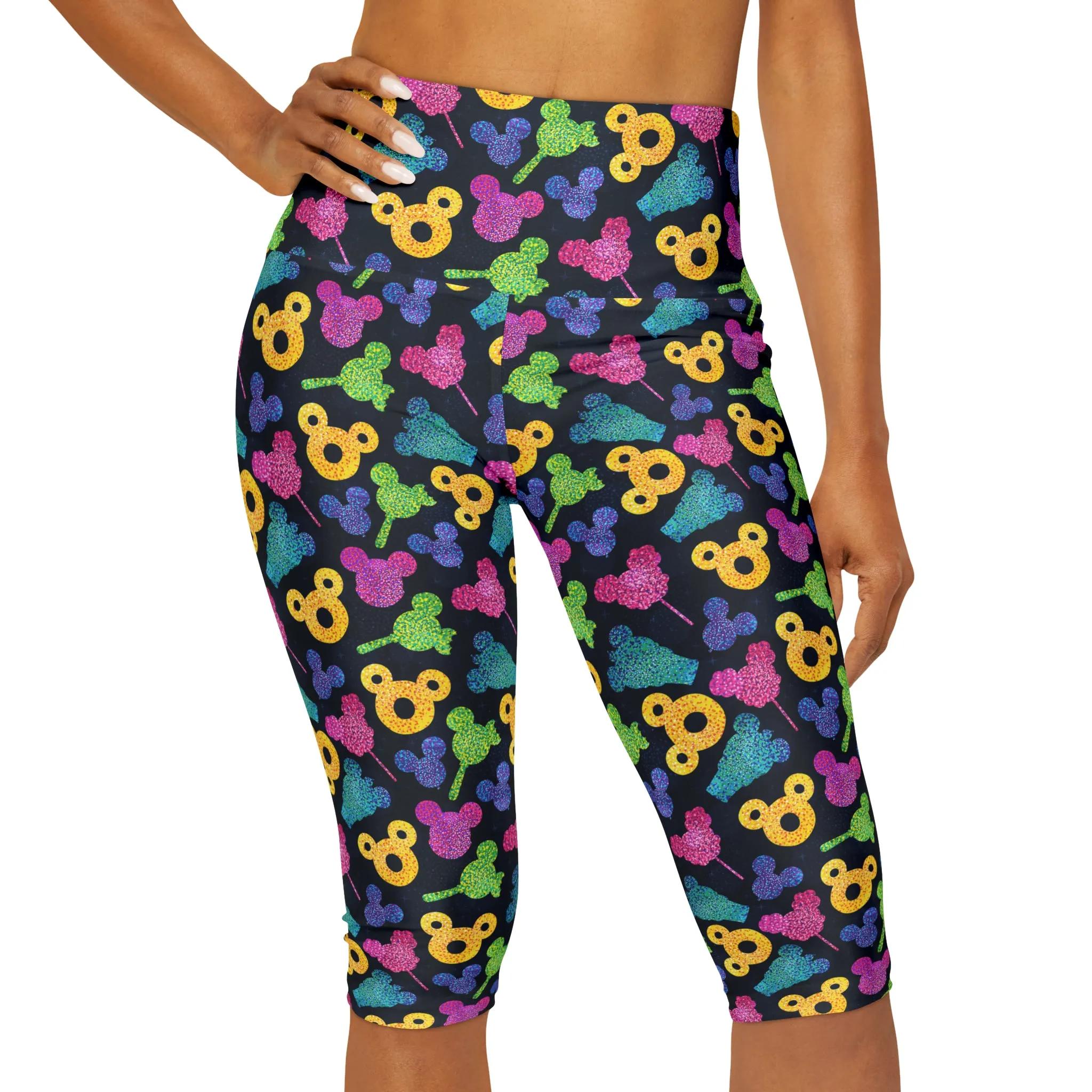 Glitter Park Snacks Athletic Capri Leggings