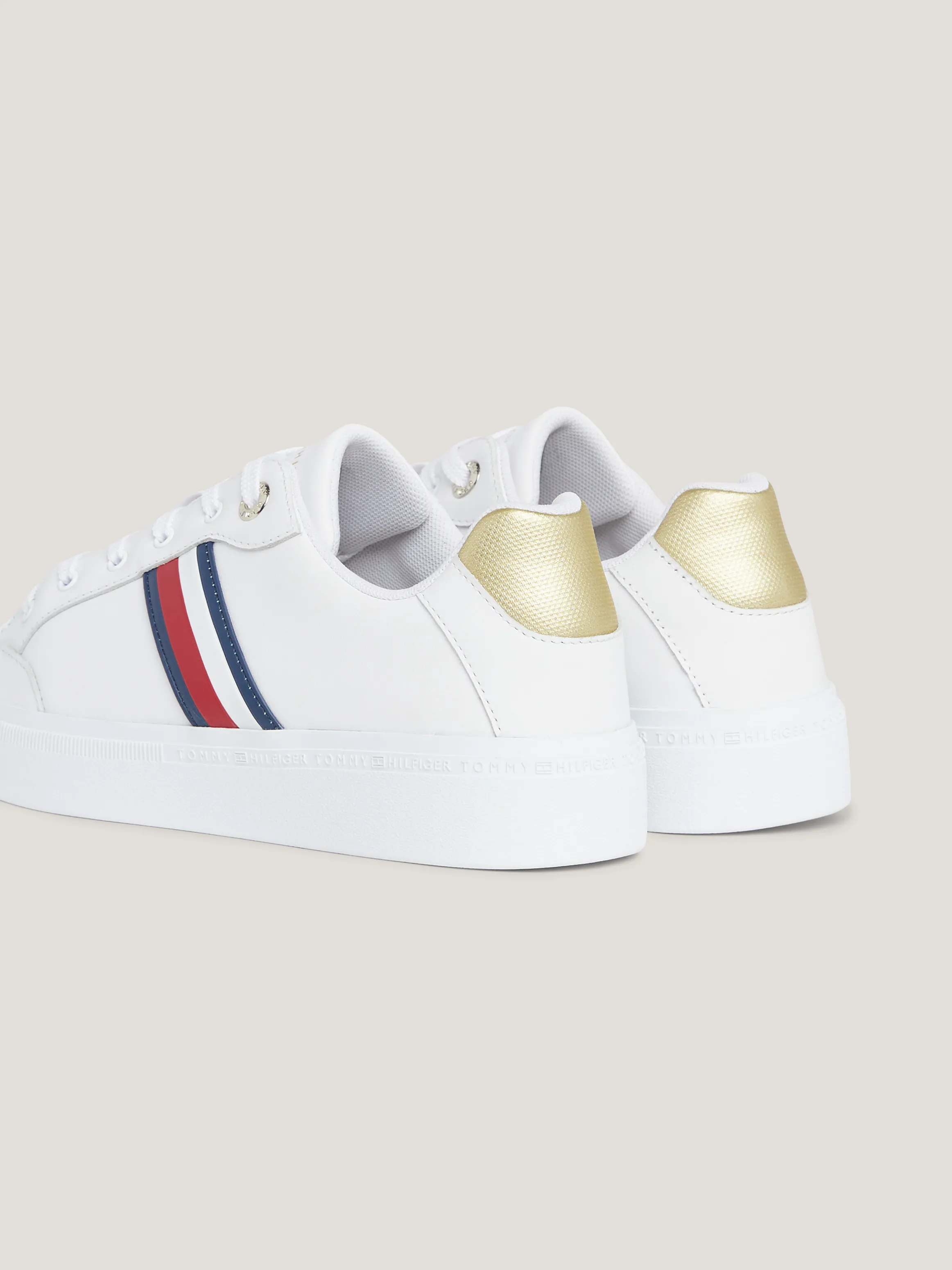 Global Stripe Elevated Leather Trainers | Sneakers | Tommy Hilfiger