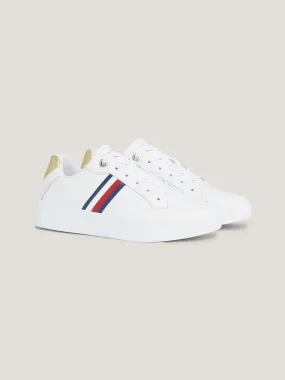 Global Stripe Elevated Leather Trainers | Sneakers | Tommy Hilfiger