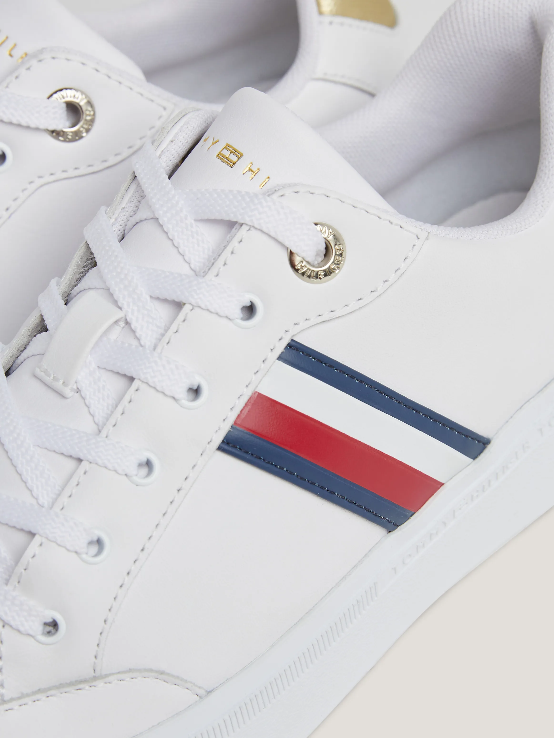 Global Stripe Elevated Leather Trainers | Sneakers | Tommy Hilfiger