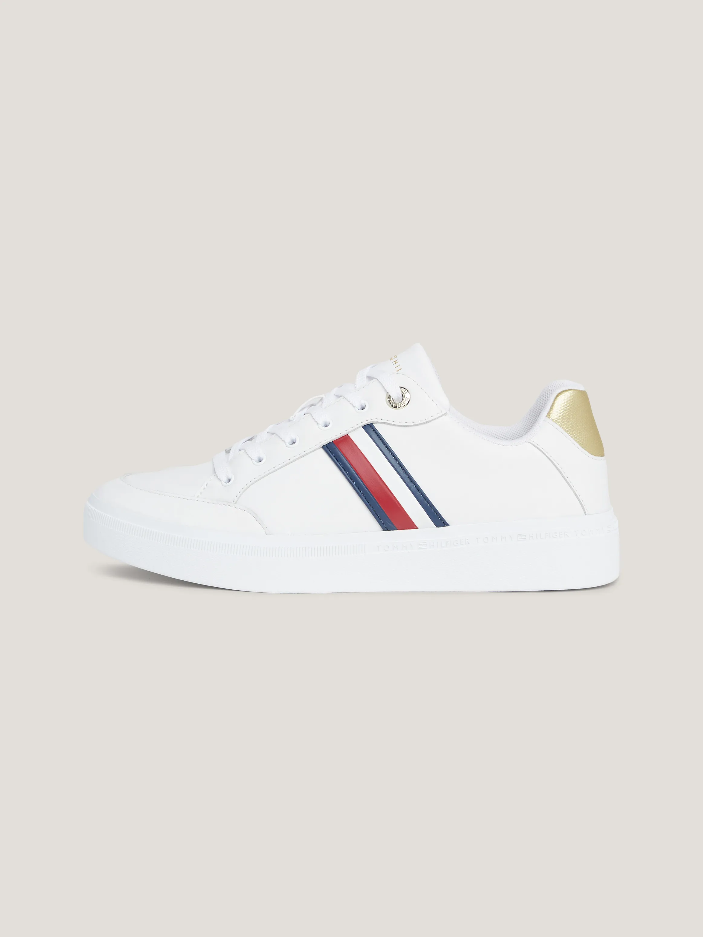 Global Stripe Elevated Leather Trainers | Sneakers | Tommy Hilfiger