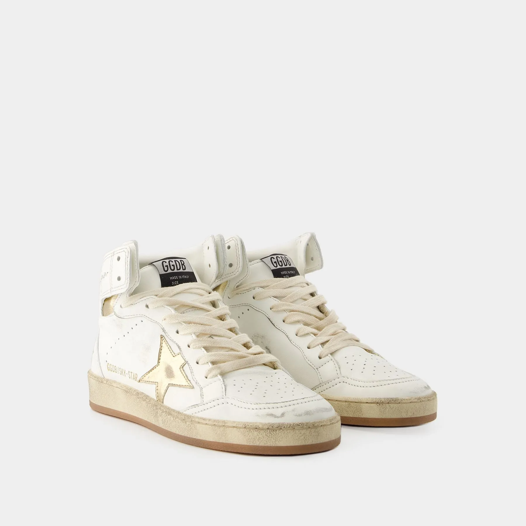 Golden Goose Deluxe Brand  Sky Star Sneakers - Golden Goose Deluxe Brand - Leather - White/Gold