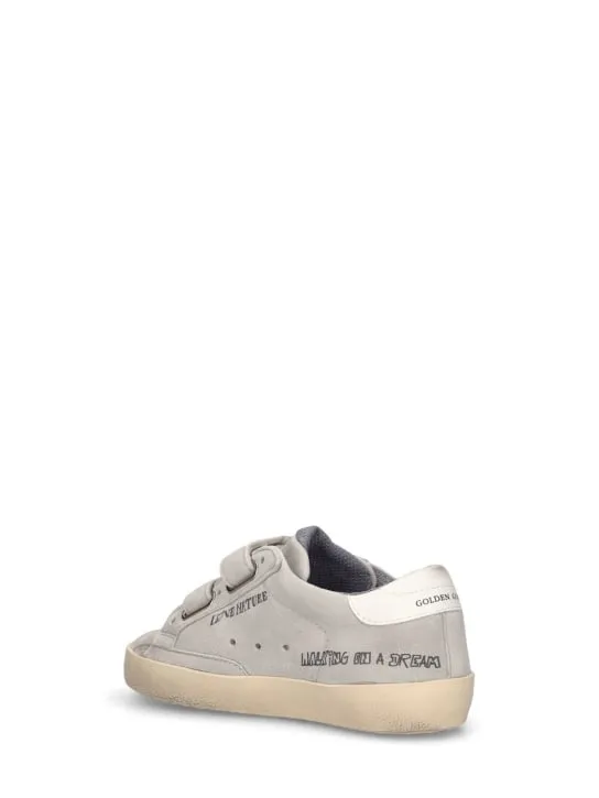 Golden Goose   Old School leather strap sneakers 