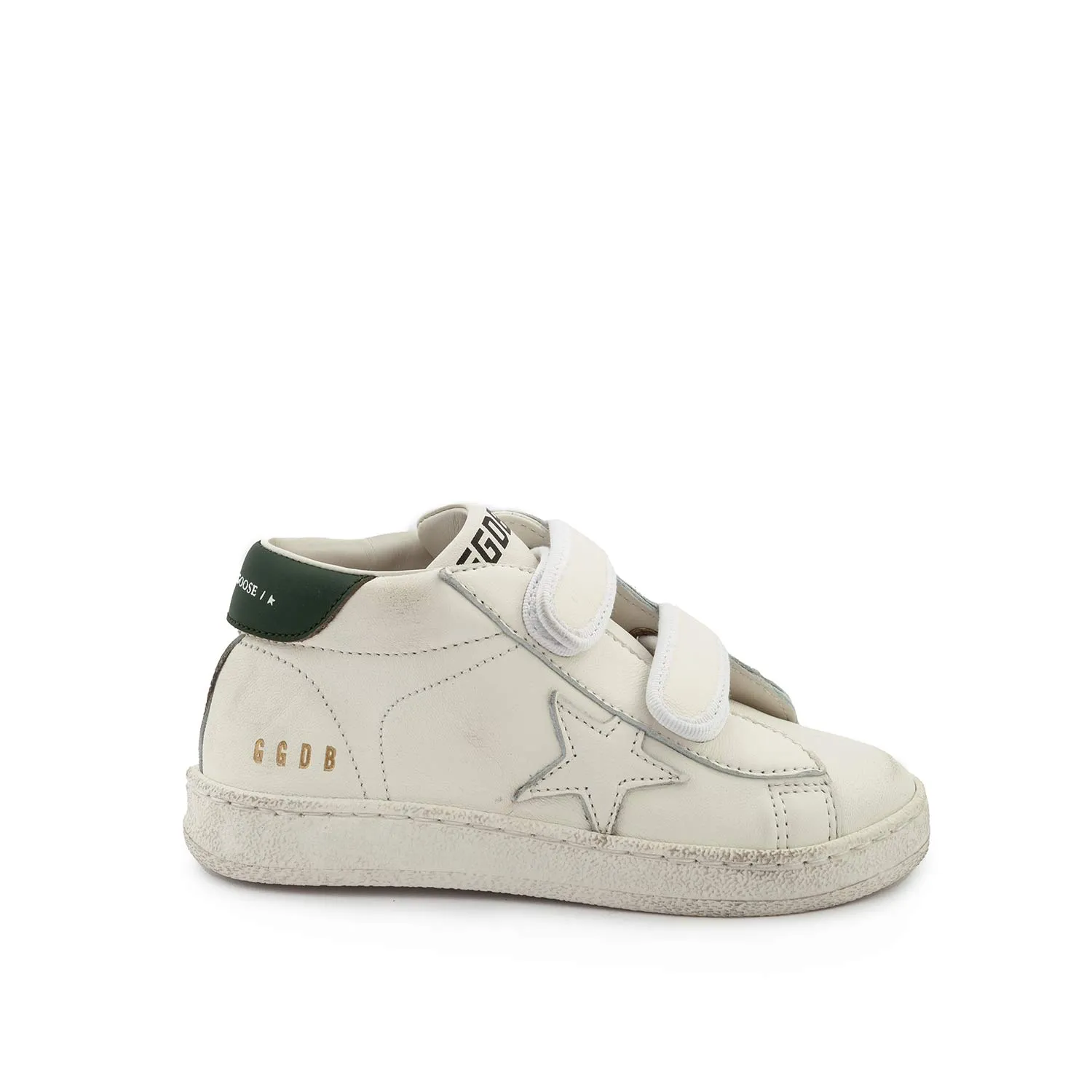 Golden Goose White And Dark Green June Sneakers For Baby Boy