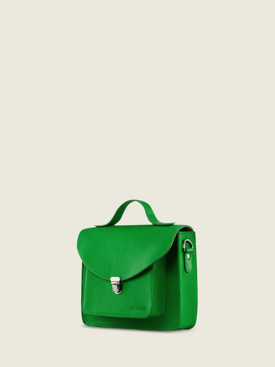 Green Leather Handbag for Women - Mademoiselle George Neon Green | PAUL MARIUS