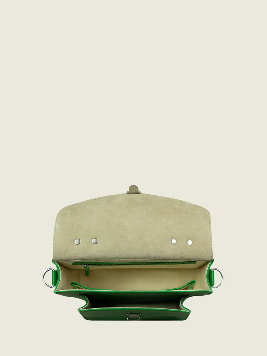 Green Leather Handbag for Women - Mademoiselle George Neon Green | PAUL MARIUS