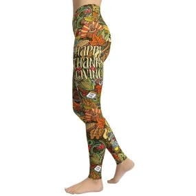 Happy Thanksgiving Yoga Leggings