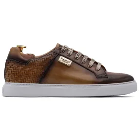 Harris Firenze 1913 Braided Leather Sneakers Brown