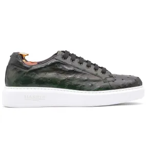 Harris Firenze 1913 Ostrich Leather Sneakers Green