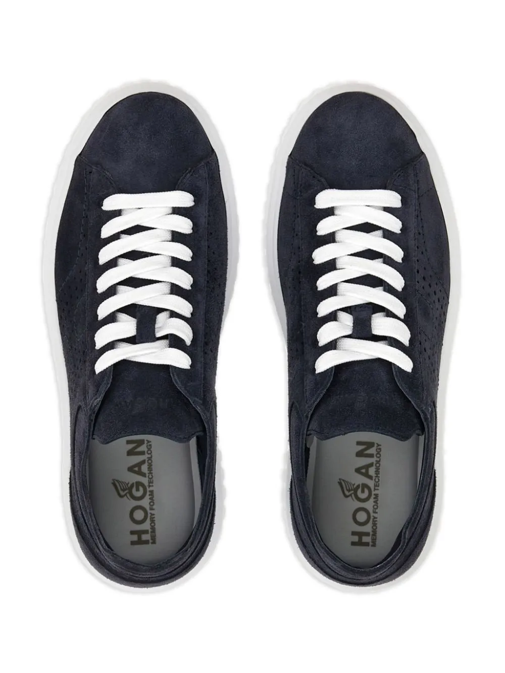 Hogan    Hogan H Stripes Suede Leather Sneakers