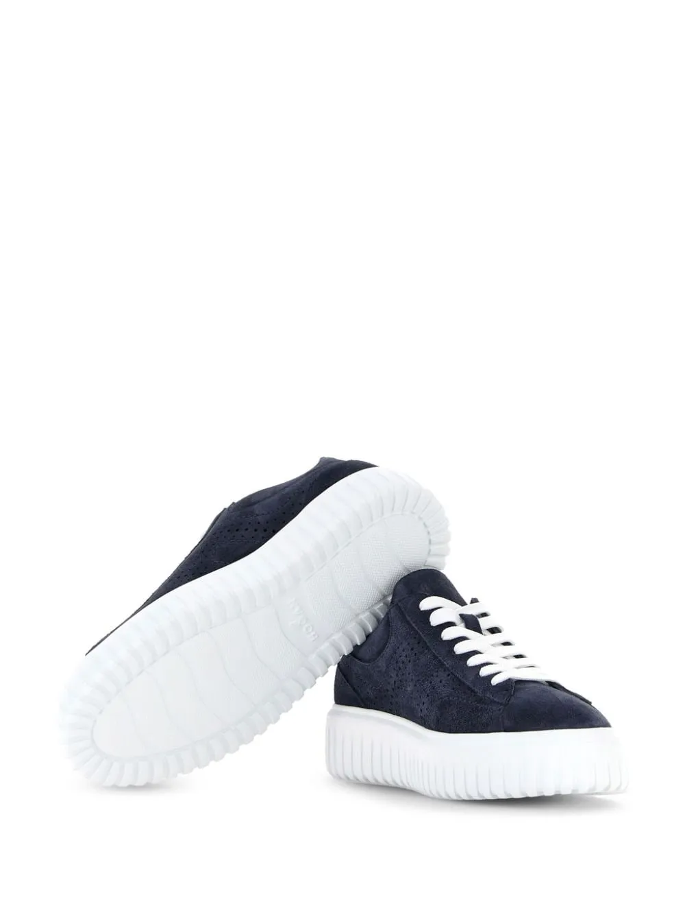 Hogan    Hogan H Stripes Suede Leather Sneakers