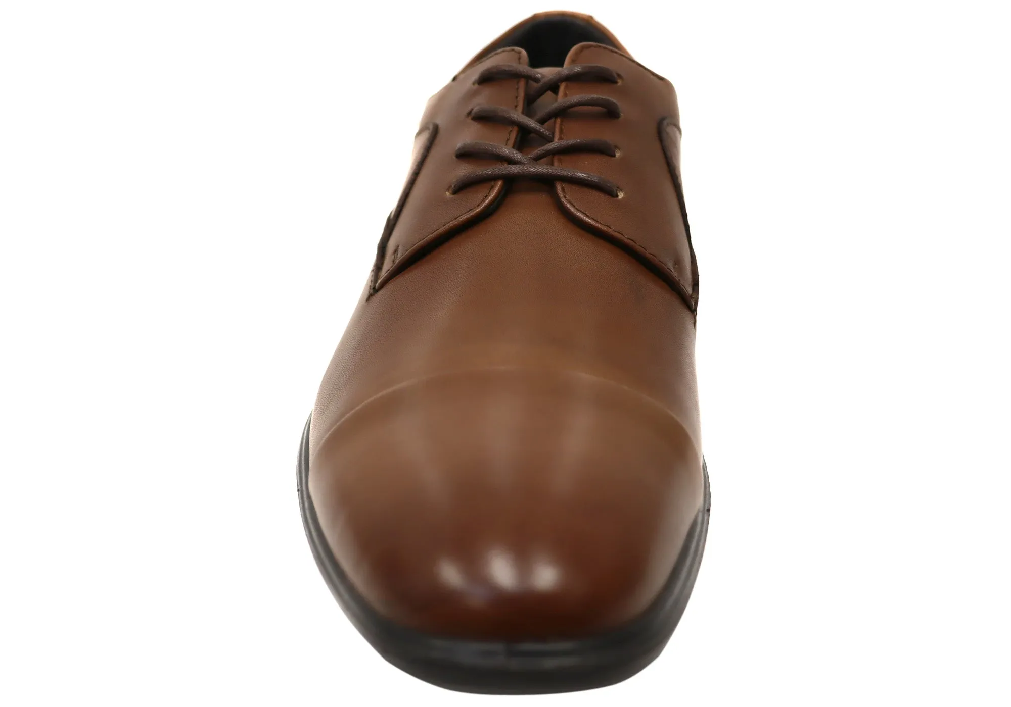 Hush Puppies Cain Mens Wide Fit Comfort Leather Lace Up Dress Shoes