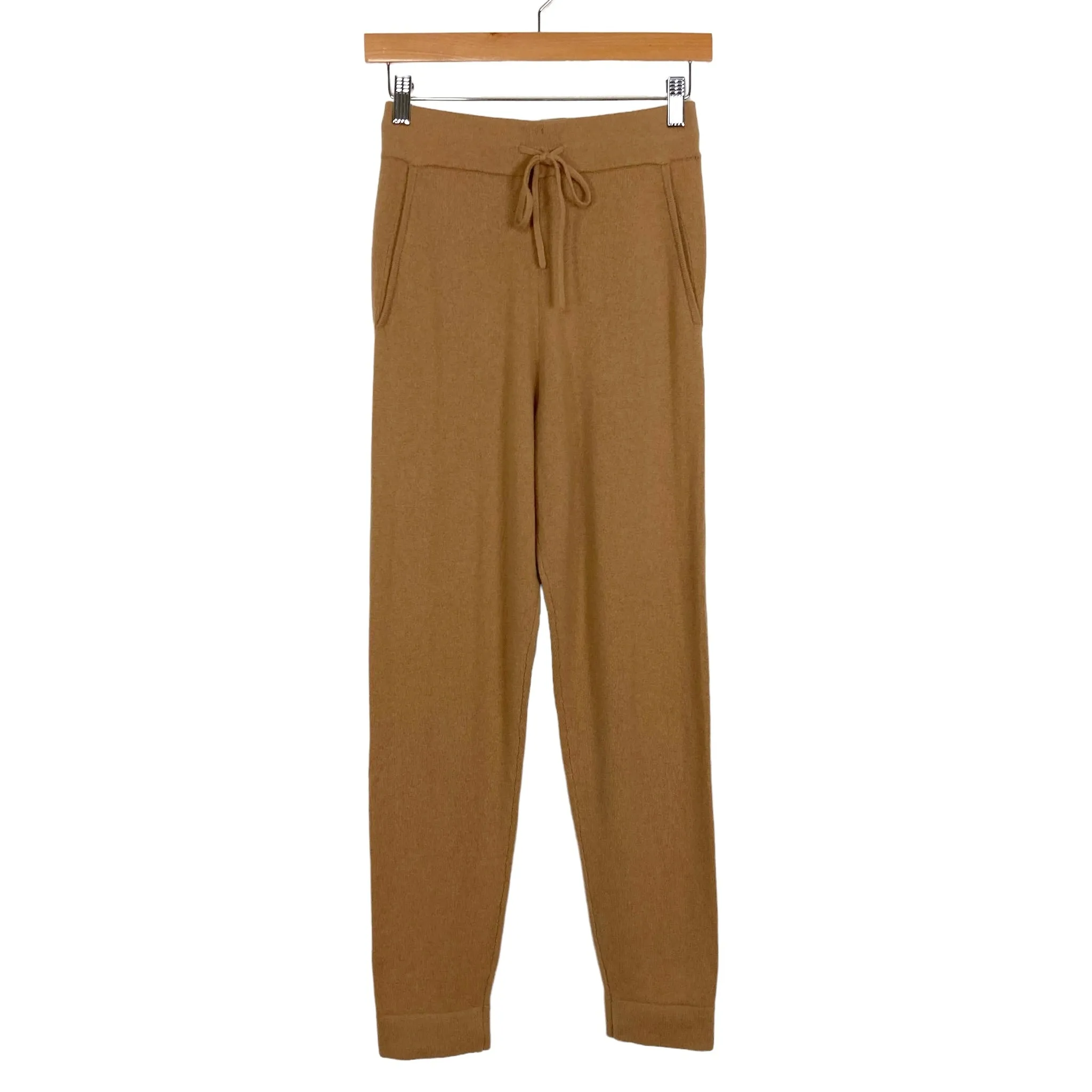 Italic Brown Cashmere Drawstring Joggers NWT- Size S (Inseam 27.5)