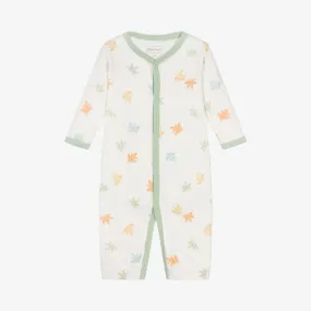 Ivory Pima Cotton Leafy Breeze Romper