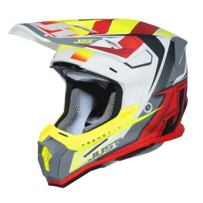 Just1 J22 Frenetik Helmet - Yellow/Red/White