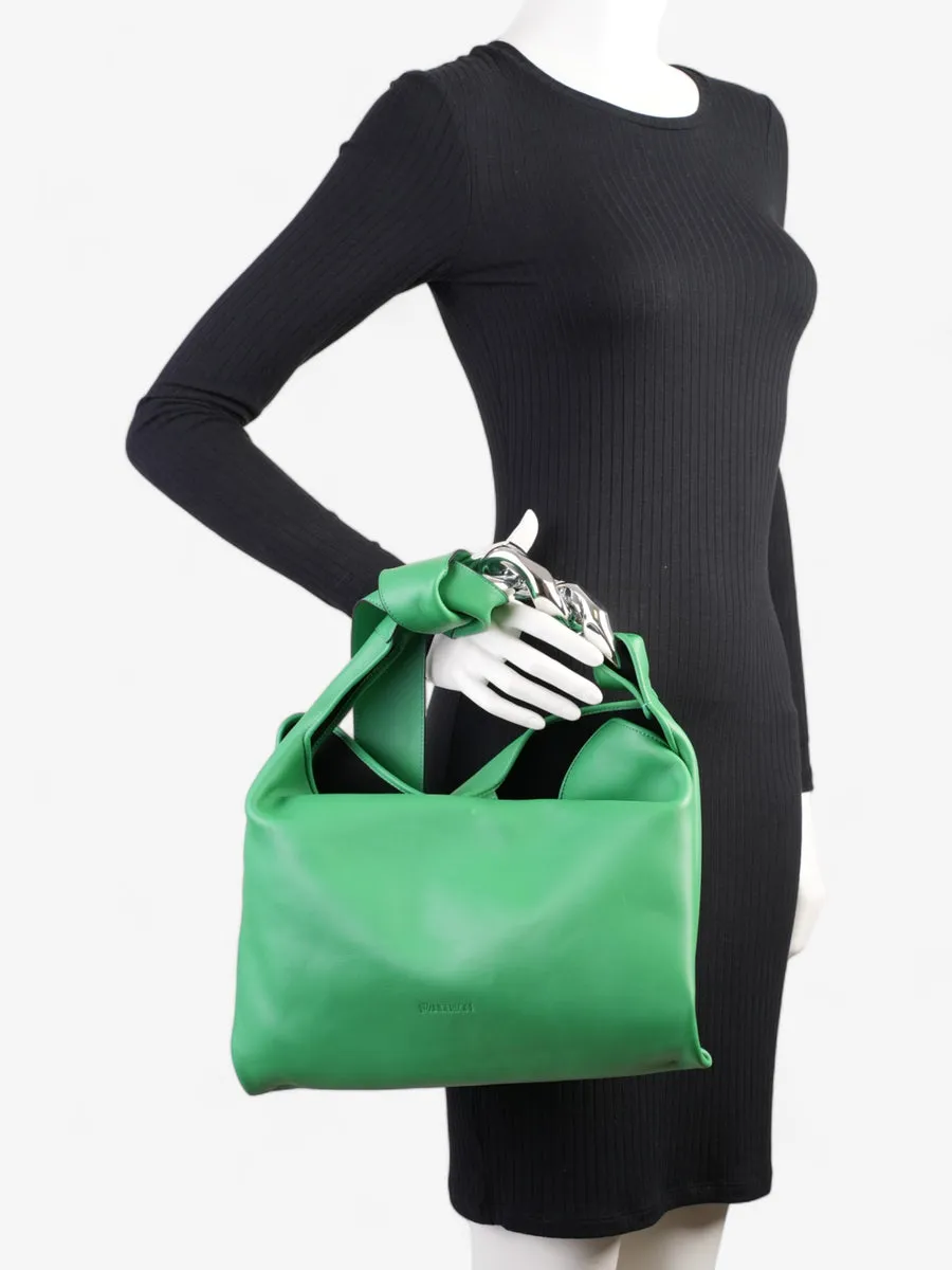 JW Anderson Chain Hobo Bag Green Leather Small